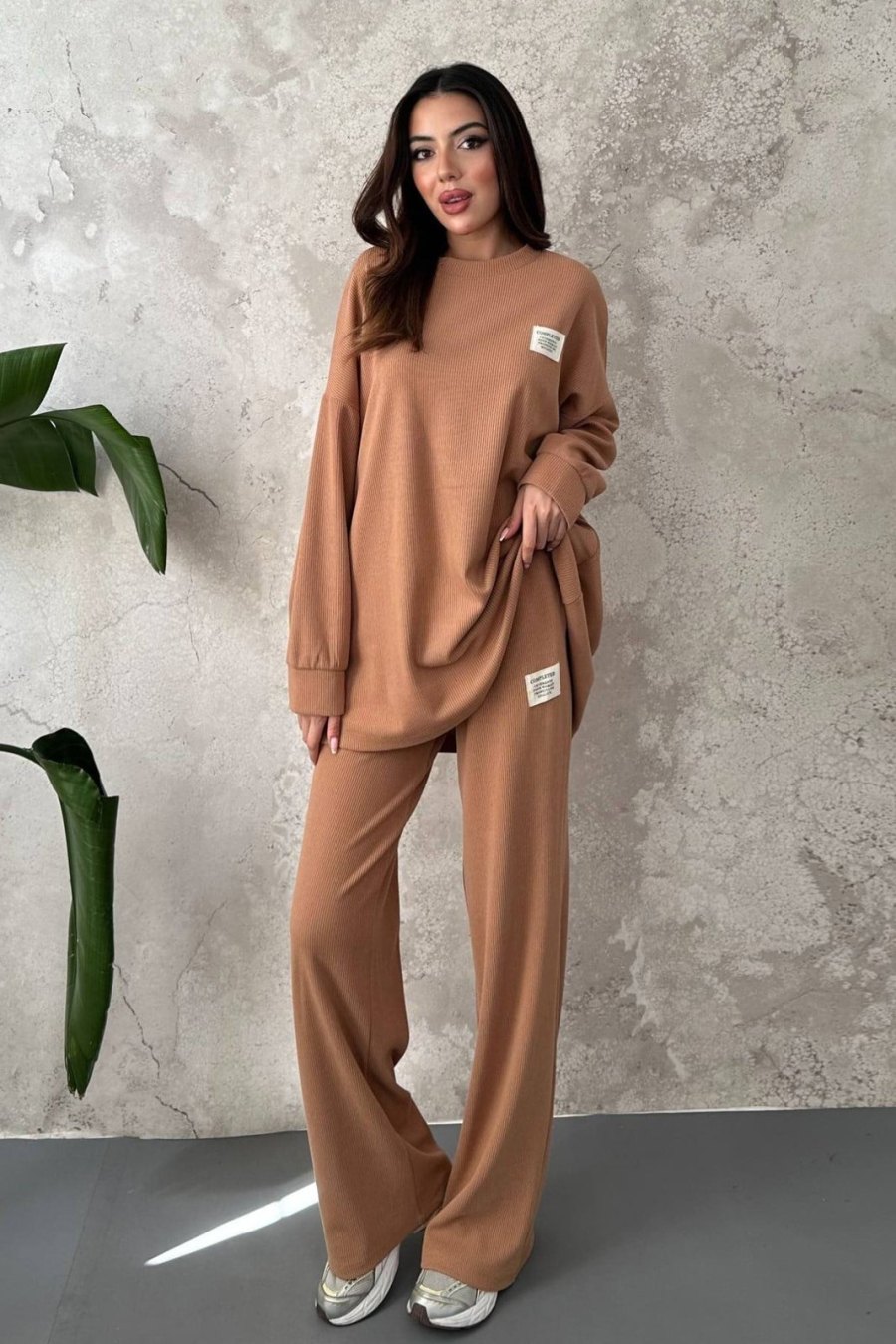 Camel Salaş Sweat Ve Pantolon - Yeni Sezon
