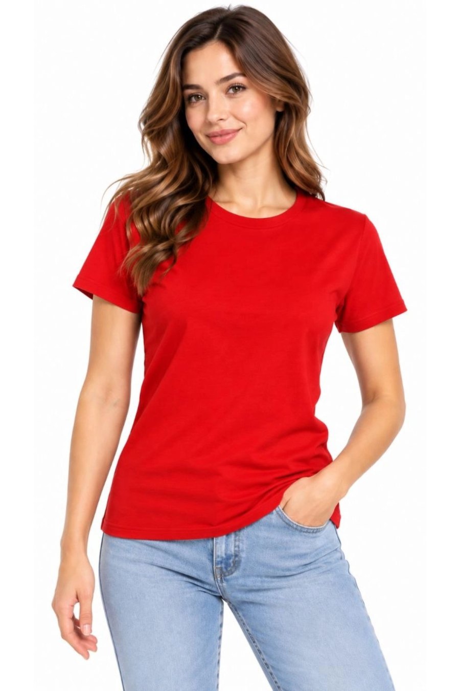 Kadın Basic Tişört Bisiklet Yaka Kısa Kol Günlük Yazlık Slim fit T-Shirt